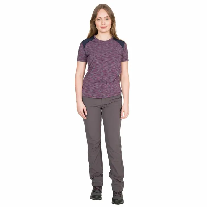 Etta DLX Active TShirt Blk Snakeskin Pt Women Trespass Gym and Sports Tops