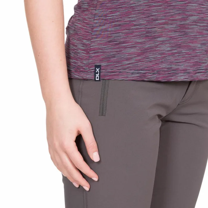 Etta DLX Active TShirt Blk Snakeskin Pt Women Trespass Gym and Sports Tops
