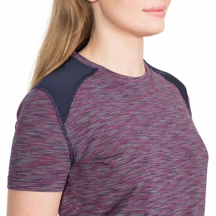 Etta DLX Active TShirt Blk Snakeskin Pt Women Trespass Gym and Sports Tops