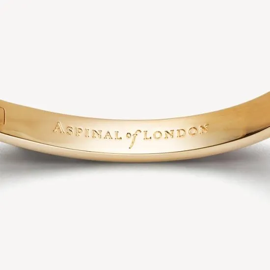 Feather Bangle Cardinal Red Enamel On 18ct Gold Plated Women Aspinal Of London Bangles and Bracelets