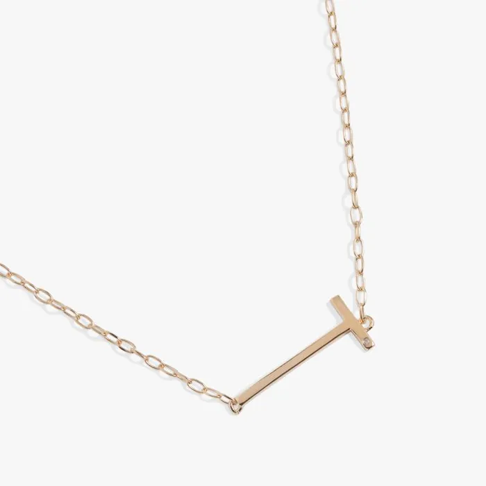 Fine Jewelry Women Alex And Ani Initial T Precious Elongated Necklace 14kt Gold Over 925 Sterling Silver