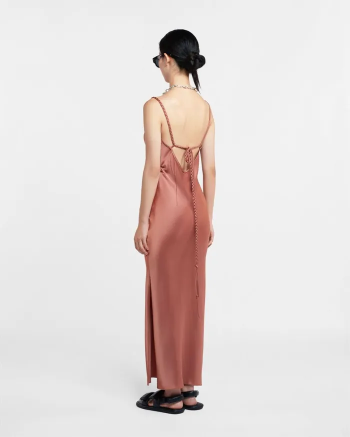 Fiore Brown Terra Women Nanushka Dresses Fiore Brown Terra Women Nanushka Dresses