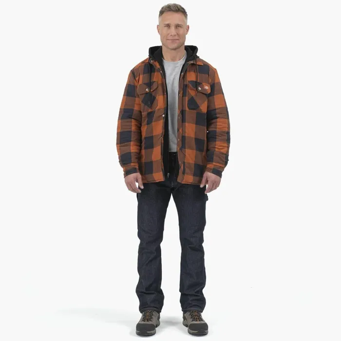 Flannel Hooded Shirt Jacket Gingerbread Buffalo Plaid Gingerbread Buffalo Plaid gpb Men Dickies Shirt Jackets Flannel Hooded Shirt Jacket Gingerbread Buffalo Plaid Gingerbread Buffalo Plaid gpb Men Dickies Shirt Jackets