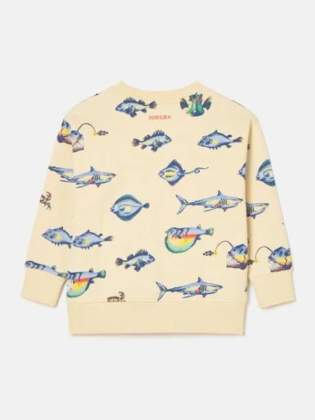 Fleeces and Sweatshirts Boys Joules Neutral Printed Sweatshirt