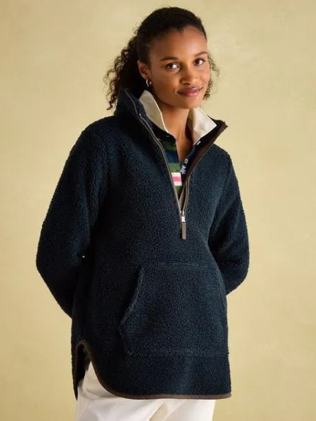 Fleeces and Sweatshirts Women Joules Navy Quarter Zip Fleece