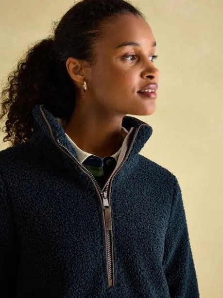 Fleeces and Sweatshirts Women Joules Navy Quarter Zip Fleece