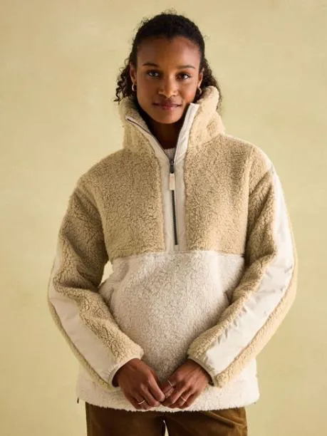 Fleeces and Sweatshirts Women Joules Neutral Quarter Zip Fleece