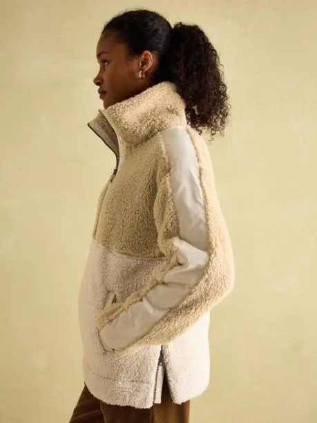 Fleeces and Sweatshirts Women Joules Neutral Quarter Zip Fleece