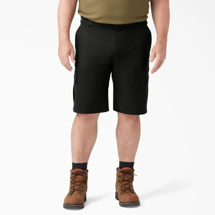 FLEX Cooling Active Waist Regular Fit Cargo Shorts 11034 Black Black bk Men Dickies Cargo FLEX Cooling Active Waist Regular Fit Cargo Shorts 11034 Black Black bk Men Dickies Cargo