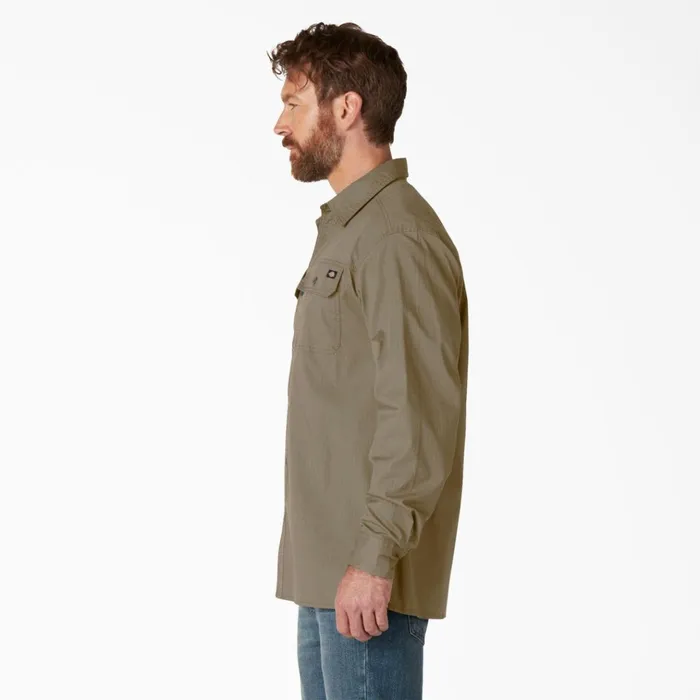 FLEX Ripstop Long Sleeve Shirt Rinsed Desert Sand Rinsed Desert Sand rds Men Dickies Long Sleeve Work Shirts FLEX Ripstop Long Sleeve Shirt Rinsed Desert Sand Rinsed Desert Sand rds Men Dickies Long Sleeve Work Shirts