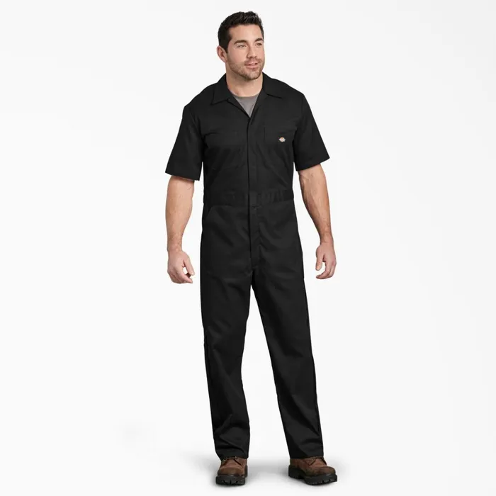 FLEX Short Sleeve Coveralls Black Black bk Men Dickies Coveralls