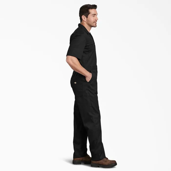 FLEX Short Sleeve Coveralls Black Black bk Men Dickies Coveralls FLEX Short Sleeve Coveralls Black Black bk Men Dickies Coveralls