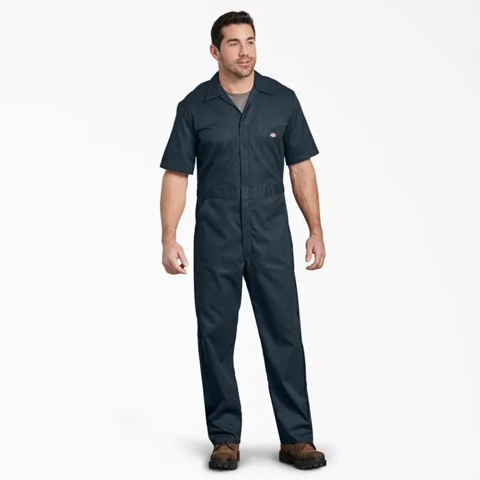 FLEX Short Sleeve Coveralls Dark Navy Dark Navy dn Men Dickies Coveralls