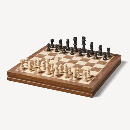 Foldable Wooden Chess Set Pine Wood With Navy Pebble Women Aspinal Of London Luxury Games Foldable Wooden Chess Set Pine Wood With Navy Pebble Women Aspinal Of London Luxury Games