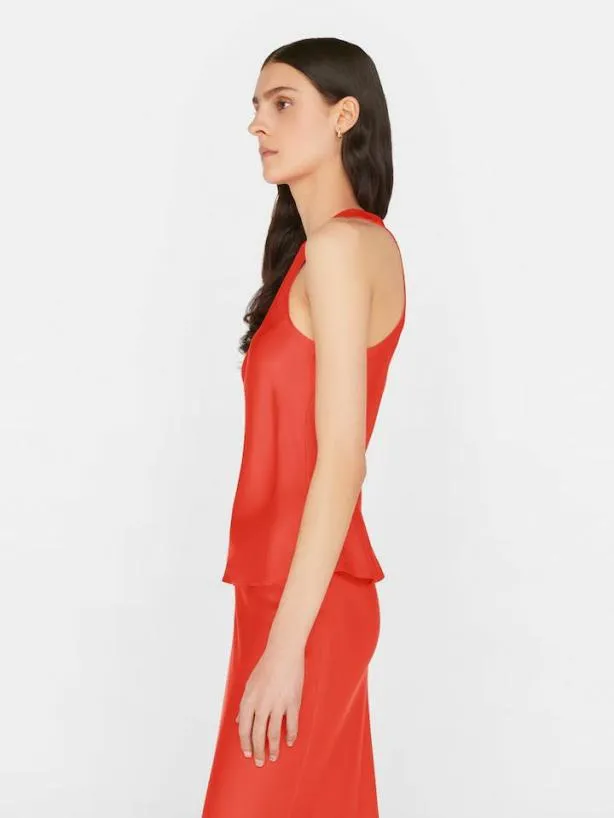 Frame Bias Racer Tank In Red Orange Red Orange Women Tops and Blouses Frame Bias Racer Tank In Red Orange Red Orange Women Tops and Blouses