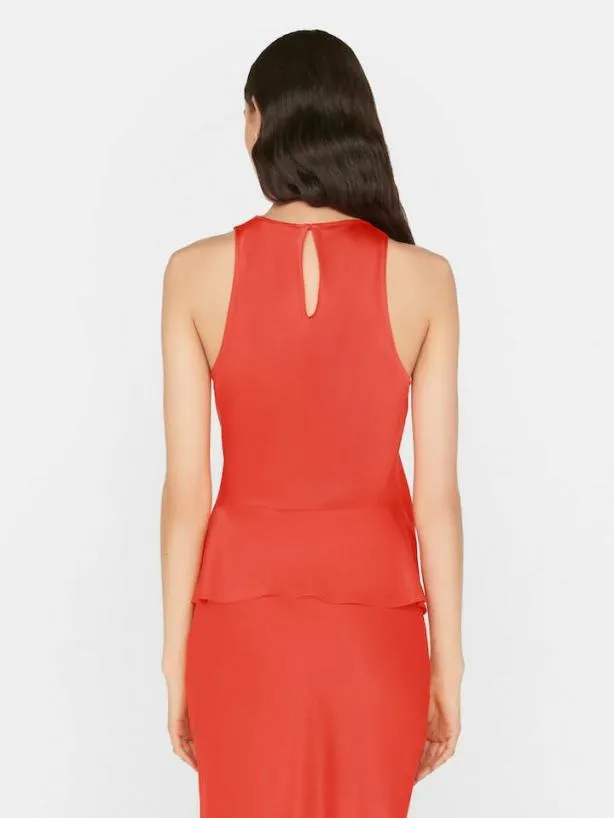 Frame Bias Racer Tank In Red Orange Red Orange Women Tops and Blouses Frame Bias Racer Tank In Red Orange Red Orange Women Tops and Blouses