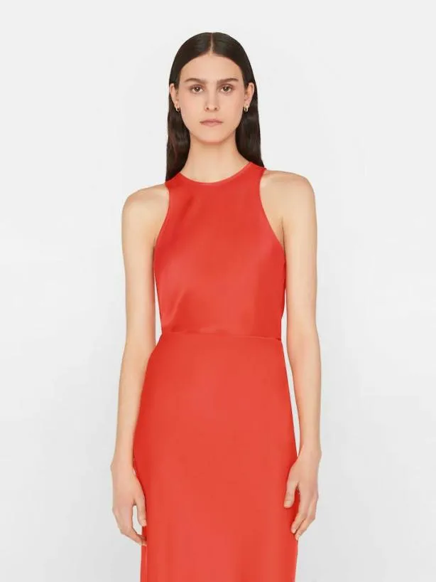 Frame Bias Racer Tank In Red Orange Red Orange Women Tops and Blouses Frame Bias Racer Tank In Red Orange Red Orange Women Tops and Blouses