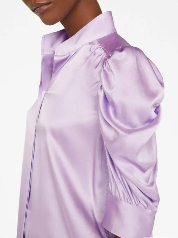 Frame Gillian Top In Lilac Lilac Women Tops and Blouses Frame Gillian Top In Lilac Lilac Women Tops and Blouses