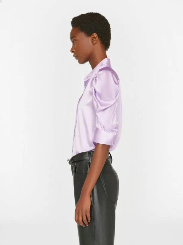 Frame Gillian Top In Lilac Lilac Women Tops and Blouses Frame Gillian Top In Lilac Lilac Women Tops and Blouses
