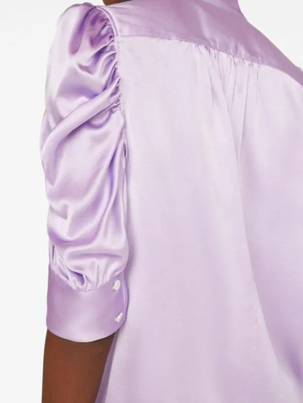 Frame Gillian Top In Lilac Lilac Women Tops and Blouses Frame Gillian Top In Lilac Lilac Women Tops and Blouses