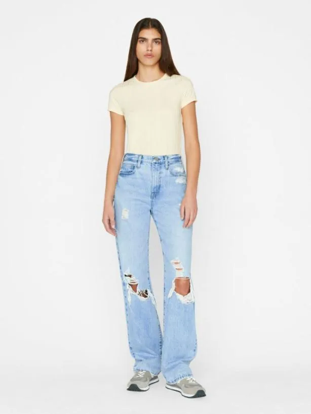 Frame Shrunken Tee In Butter Butter Women Tanks and Tees Frame Shrunken Tee In Butter Butter Women Tanks and Tees