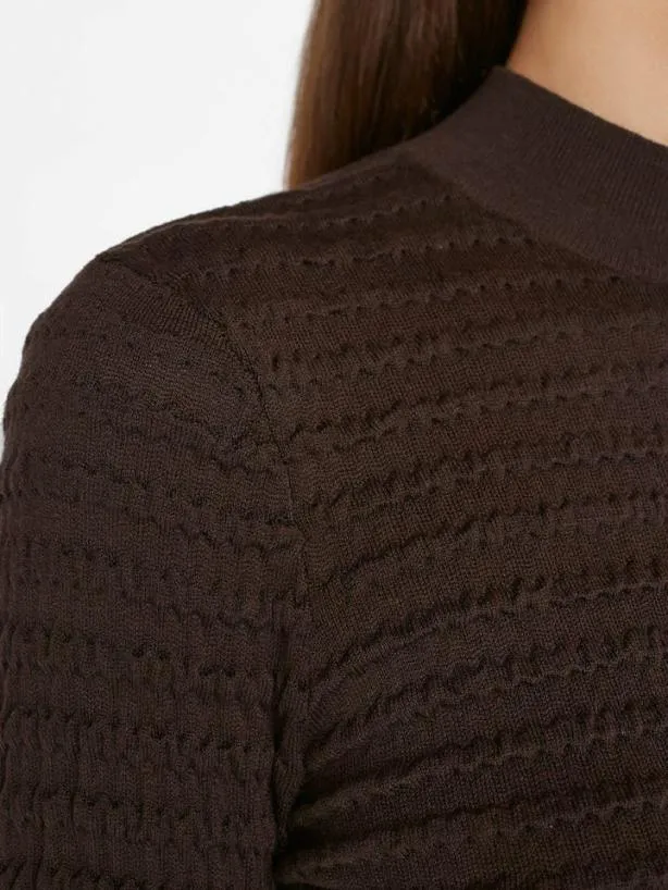 Frame Smocked Mockneck Sweater In Espresso Espresso Women Tops and Blouses Frame Smocked Mockneck Sweater In Espresso Espresso Women Tops and Blouses