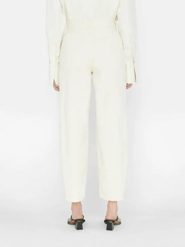 Frame Ultra High Rise Barrel In Bone Bone Women Pants Frame Ultra High Rise Barrel In Bone Bone Women Pants