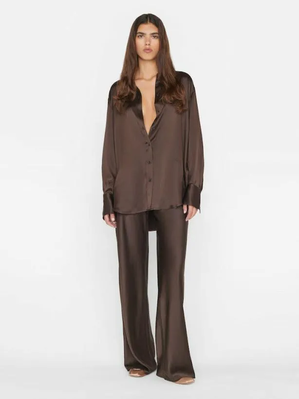Frame Wide Leg Pull On Pant In Espresso Espresso Women Pants Frame Wide Leg Pull On Pant In Espresso Espresso Women Pants