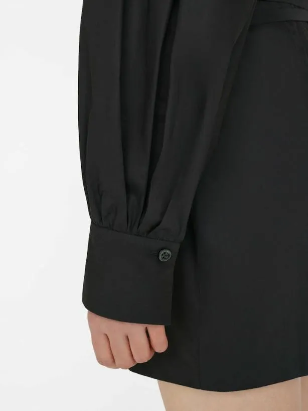 Frame Wrap Mini Dress In Noir Noir Women Dresses and Jumpsuits Frame Wrap Mini Dress In Noir Noir Women Dresses and Jumpsuits