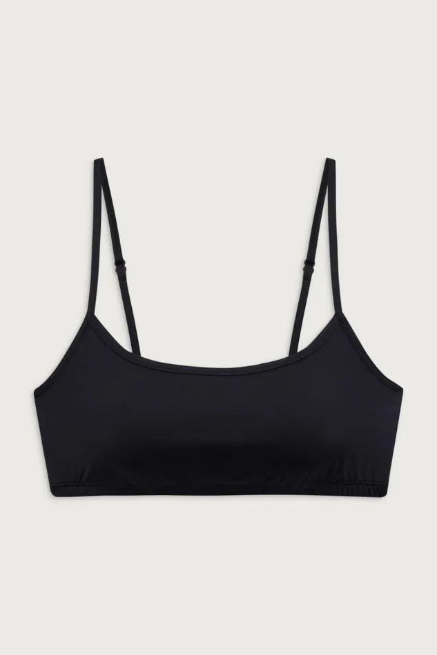 Frankies Bikinis Bay View Bralette Bikini Top Black Women Forever Collection