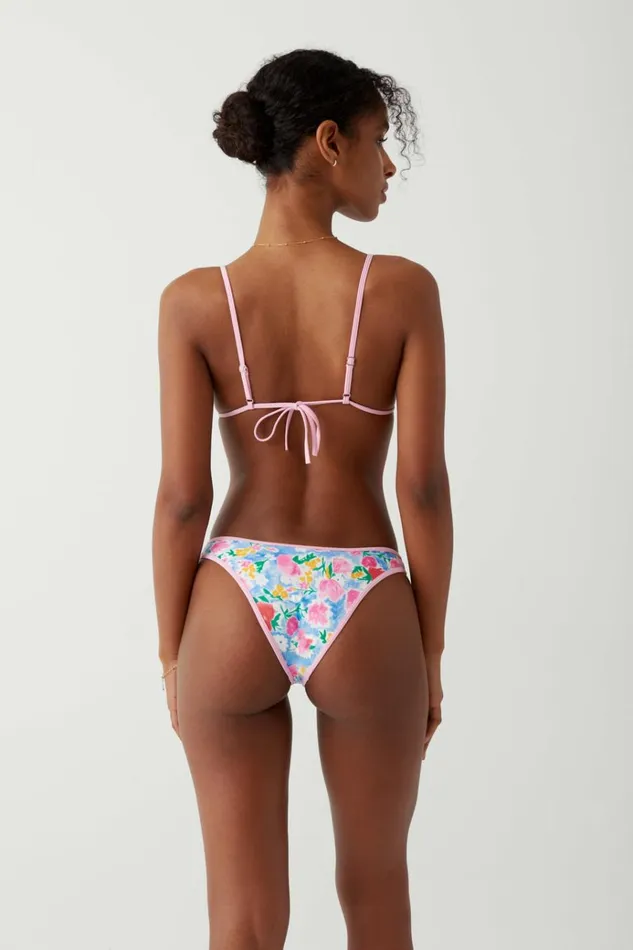 Frankies Bikinis Dove Classic Bikini Bottom Painted Petals Women Bikinis