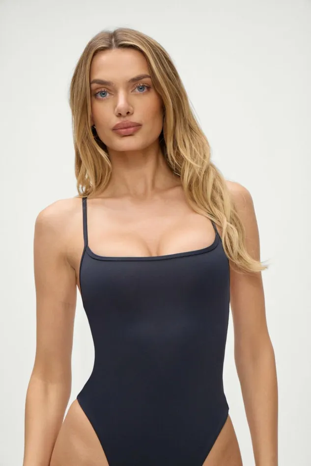 Frankies Bikinis Getaway Cheeky One Piece Swimsuit Black Women One Pieces