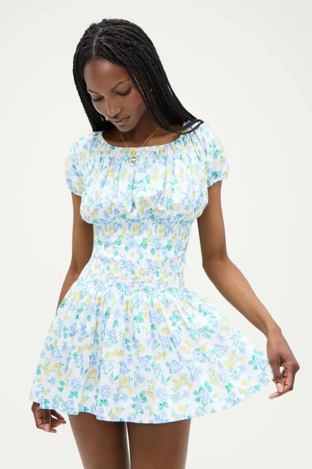 Frankies Bikinis Sadie Mini Dress Coastal Floral Women Dresses