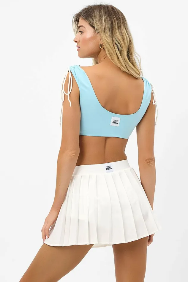 Frankies Bikinis Windy Tennis Skirt White Women Active