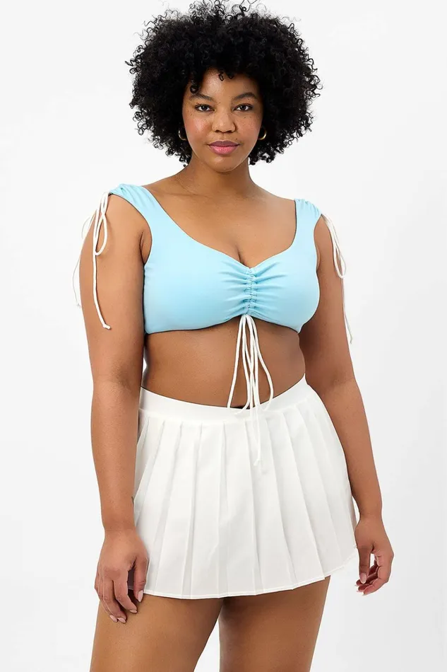 Frankies Bikinis Windy Tennis Skirt White Women Active
