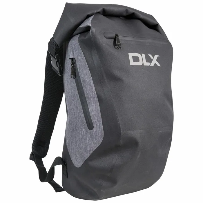 Gentoo DLX 20L Waterproof Roll Top Backpack Black Men Trespass Backpacks