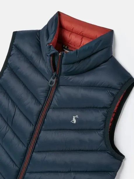Gilets Boys Joules Navy Blue Showerproof Quilted Gilet