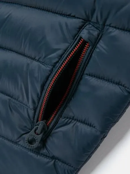Gilets Boys Joules Navy Blue Showerproof Quilted Gilet