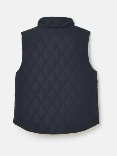 Gilets Girls Joules Navy Blue Showerproof Reversible Gilet