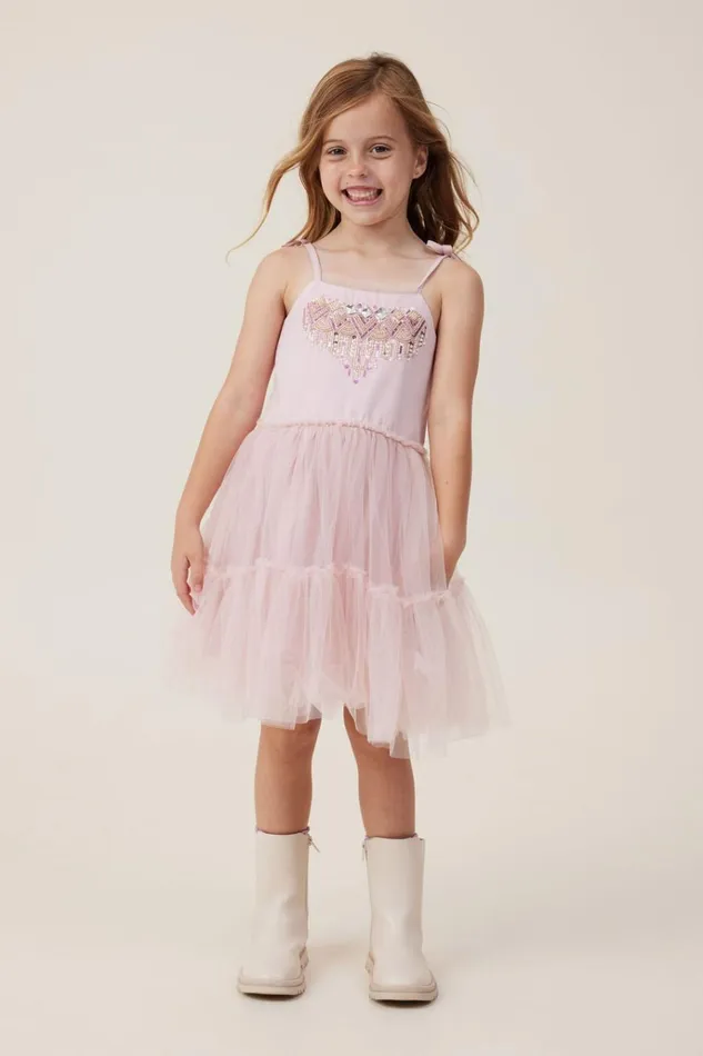 Girls Dresses Cotton On Isabella Dress Up Dress Dusty Pinksparkle