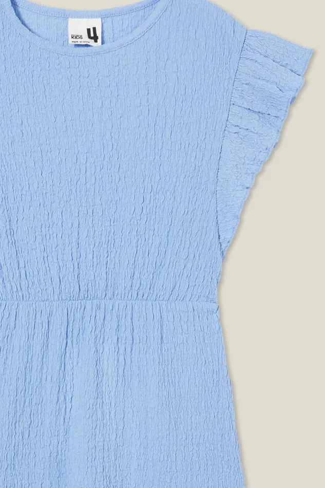 Girls Dresses Cotton On Sonia Short Sleeve Dress Dusk Blue Girls Dresses Cotton On Sonia Short Sleeve Dress Dusk Blue