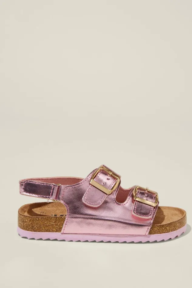 Girls Flats and Sandals Cotton On Theo Sandal Pink Metallic