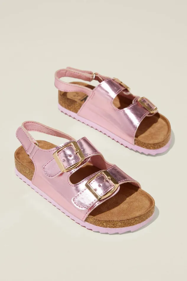 Girls Flats and Sandals Cotton On Theo Sandal Pink Metallic Girls Flats and Sandals Cotton On Theo Sandal Pink Metallic