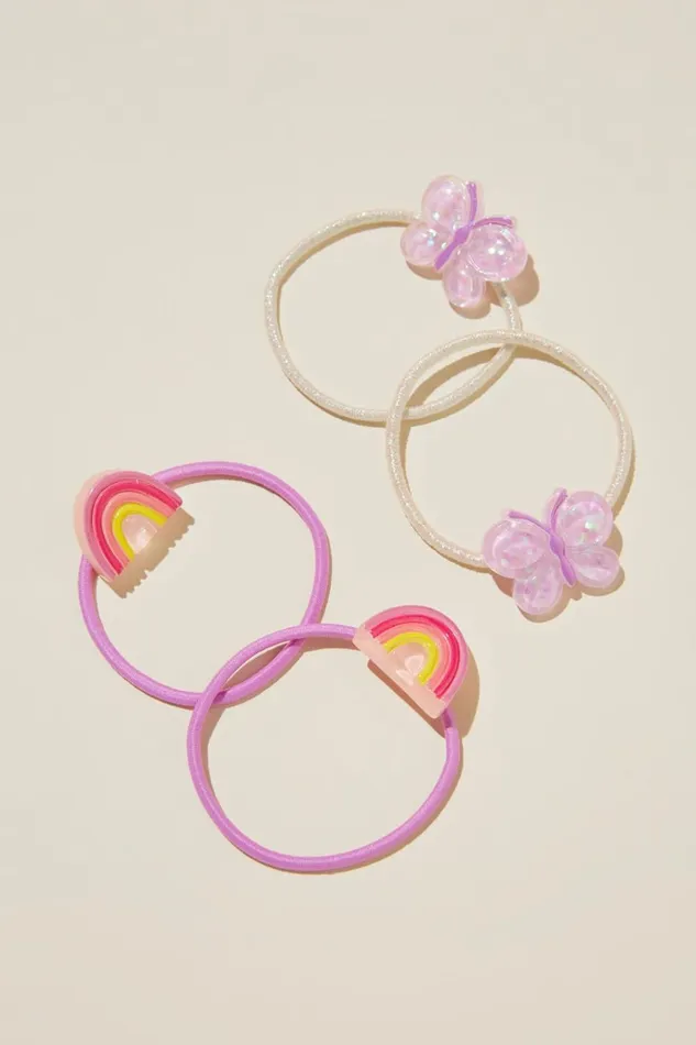 Girls Hair Accessories Cotton On Hannah Hair Ties Rainbows and Glitter Butterflies Girls Hair Accessories Cotton On Hannah Hair Ties Rainbows and Glitter Butterflies