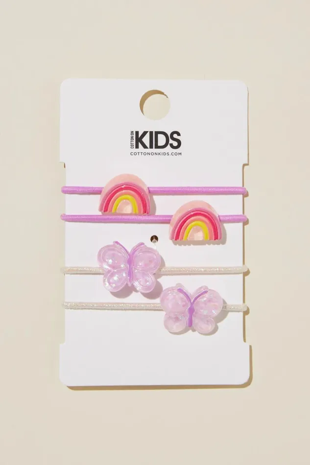 Girls Hair Accessories Cotton On Hannah Hair Ties Rainbows and Glitter Butterflies Girls Hair Accessories Cotton On Hannah Hair Ties Rainbows and Glitter Butterflies