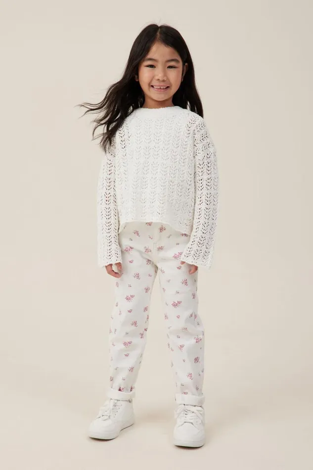 Girls Jackets and Sweaters Cotton On Sienna Knit Jumper Vanilla Girls Jackets and Sweaters Cotton On Sienna Knit Jumper Vanilla