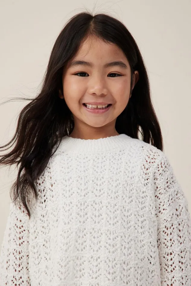 Girls Jackets and Sweaters Cotton On Sienna Knit Jumper Vanilla Girls Jackets and Sweaters Cotton On Sienna Knit Jumper Vanilla