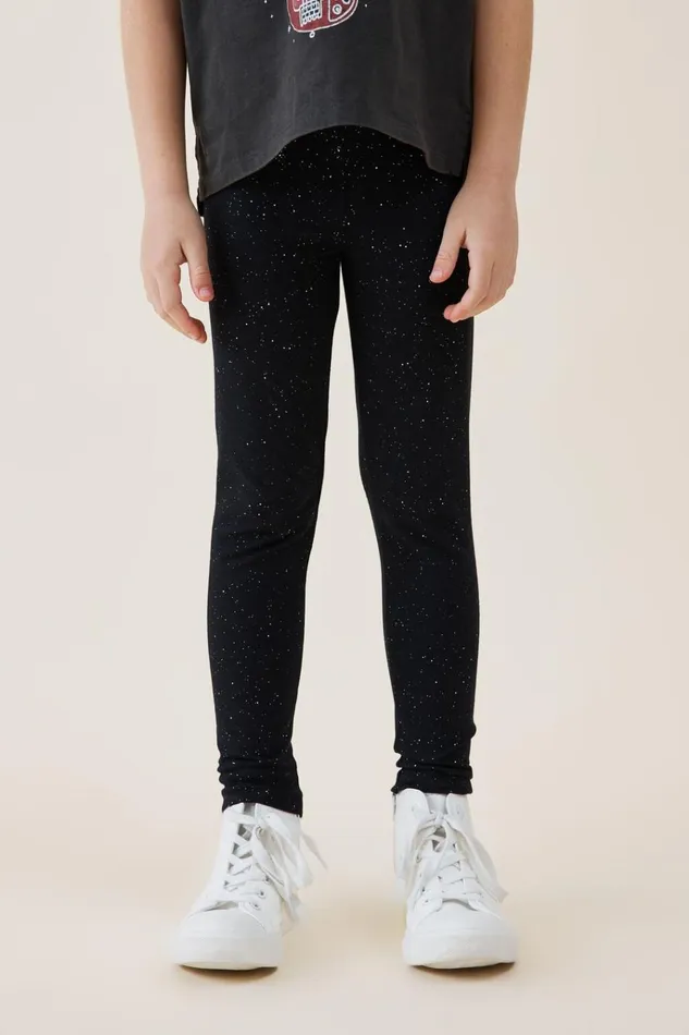 Girls Leggings Pants and Jeans Cotton On Huggie Tights Black Holographic Speckle Girls Leggings Pants and Jeans Cotton On Huggie Tights Black Holographic Speckle