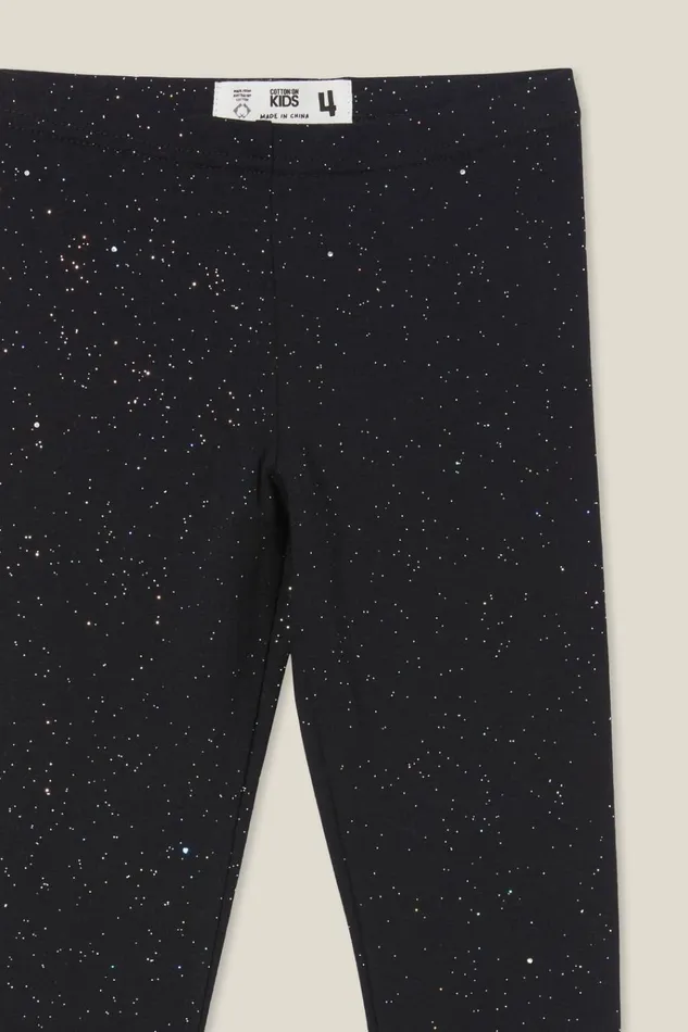 Girls Leggings Pants and Jeans Cotton On Huggie Tights Black Holographic Speckle Girls Leggings Pants and Jeans Cotton On Huggie Tights Black Holographic Speckle