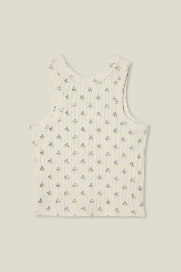 Girls Tops and TShirts Cotton On Eleanor Tank Dark Vanillabonnie Ditsy Girls Tops and TShirts Cotton On Eleanor Tank Dark Vanillabonnie Ditsy